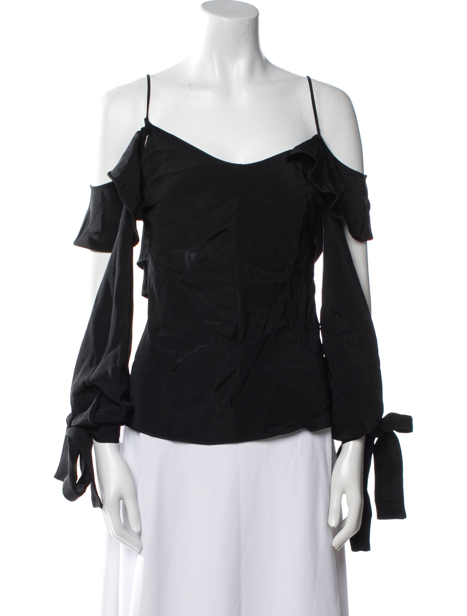 Juan Carlos Obando Silk Off-The-Shoulder Blouse